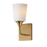 Hudson 1 Light Wall Sconce in Satin Nickel