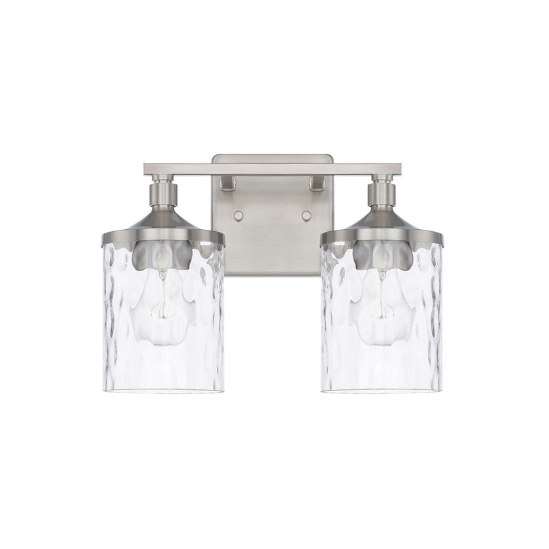 Colton 2-Light Bath Vanity Light in Brushed Nickel