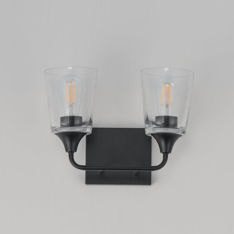 Hudson 2 Light Bath Vanity in Black