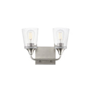 Hudson 2 Light Bath Vanity in Satin Nickel