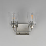 Hudson 2 Light Bath Vanity in Satin Nickel