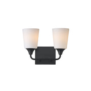 Hudson 2 Light Bath Vanity in Black