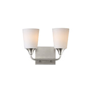 Hudson 2 Light Bath Vanity in Satin Nickel