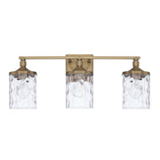 Colton 3-Light Bath Vanity Light in Aged Brass