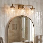 Colton 3-Light Bath Vanity Light in Aged Brass