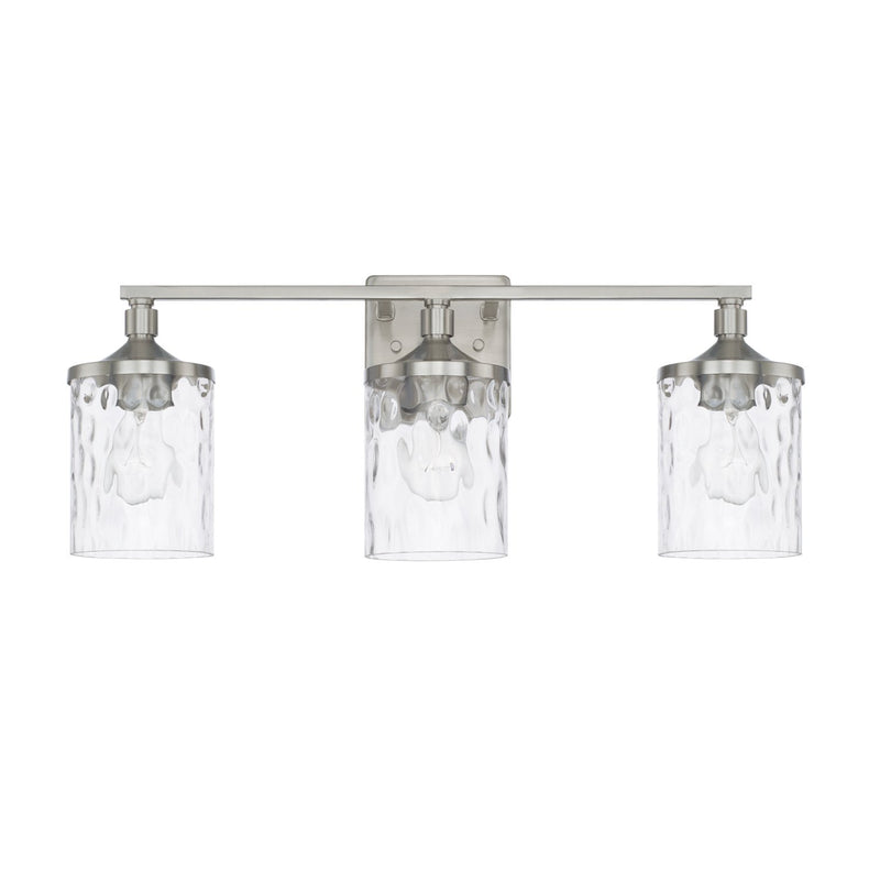 Colton 3-Light Bath Vanity Light in Brushed Nickel
