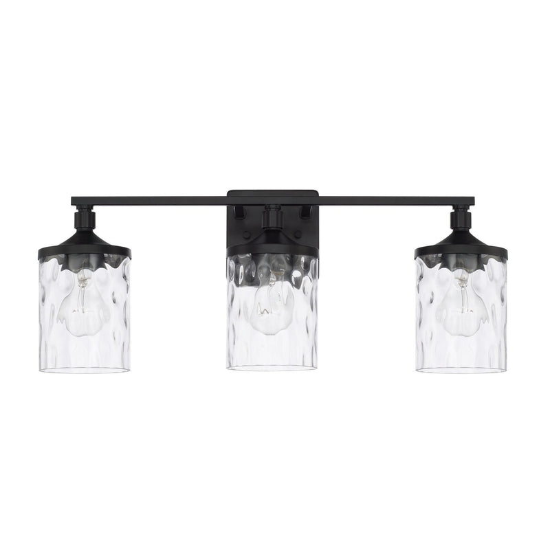 Colton 3-Light Bath Vanity Light in Matte Black