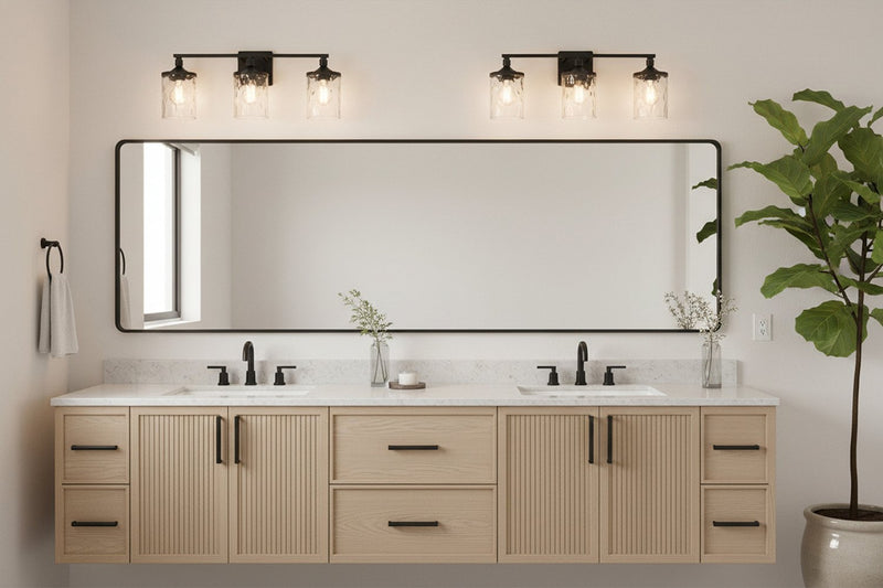 Colton 3-Light Bath Vanity Light in Matte Black