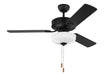 Linden LED 48'' Ceiling Fan in Midnight Black
