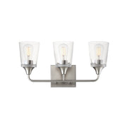 Hudson 3 Light Bath Vanity in Satin Nickel