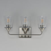 Hudson 3 Light Bath Vanity in Satin Nickel