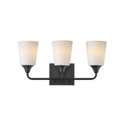Hudson 3 Light Bath Vanity in Black
