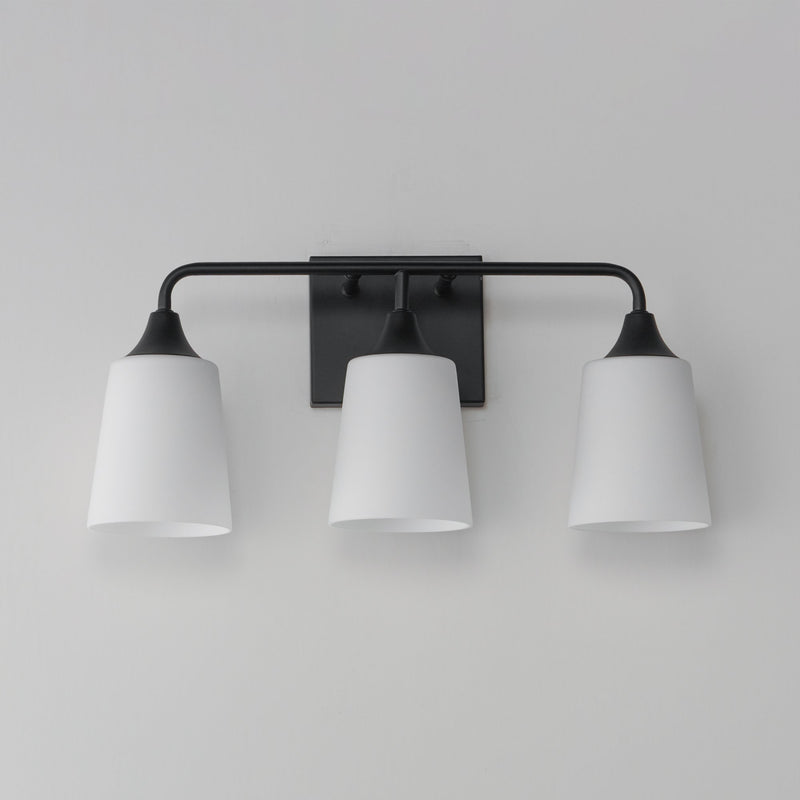 Hudson 3 Light Bath Vanity in Black