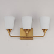 Hudson 3 Light Bath Vanity in Natural Aged Brass