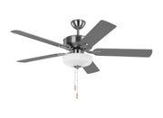 Linden 52" 2-Light Ceiling Fan in Brushed Steel
