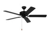 Linden 52'' Ceiling Fan in Midnight Black