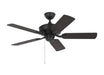 Linden Outdoor 44'' Ceiling Fan in Midnight Black