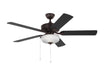 Linden Outdoor LED 52'' Ceiling Fan in Bronze