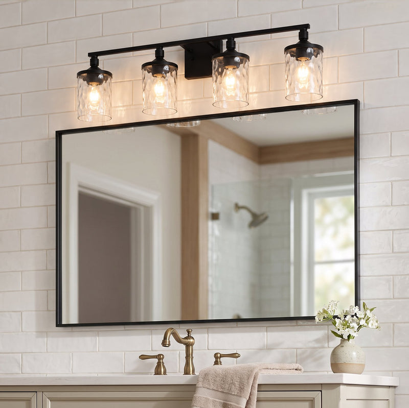 Colton 4-Light Bath Vanity Light in Matte Black