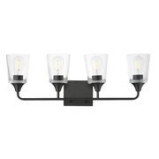 Hudson 4 Light Bath Vanity in Black