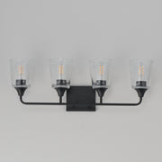 Hudson 4 Light Bath Vanity in Black
