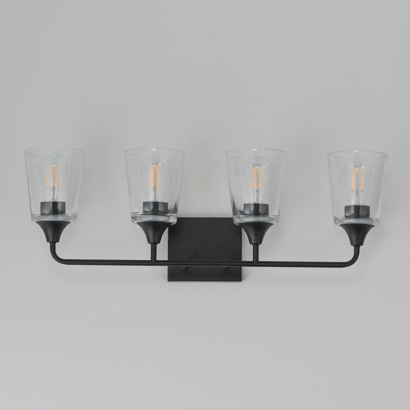 Hudson 4 Light Bath Vanity in Black