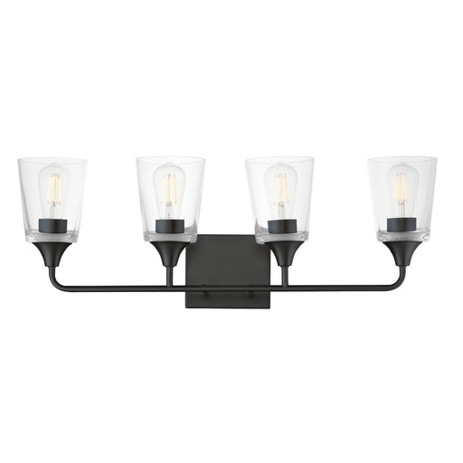 Hudson 4 Light Bath Vanity in Black