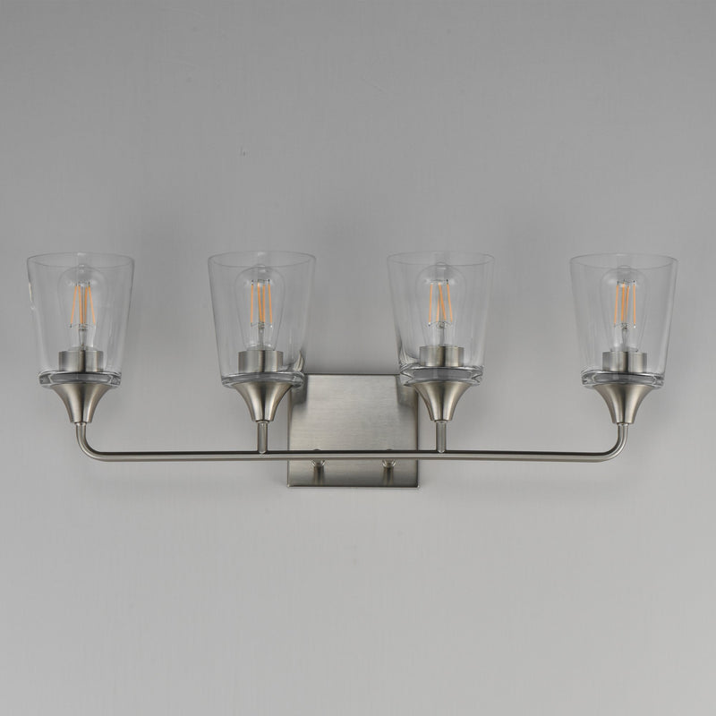 Hudson 4 Light Bath Vanity in Satin Nickel