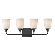 Hudson 4 Light Bath Vanity in Black