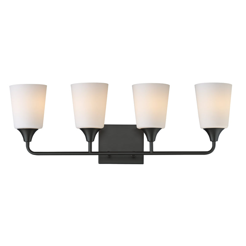 Hudson 4 Light Bath Vanity in Black