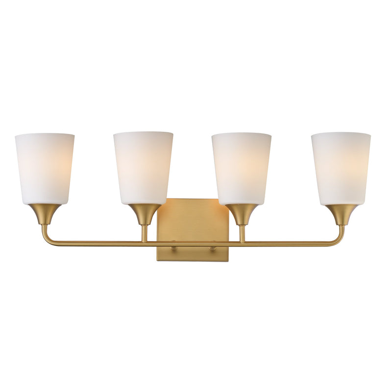 Hudson 4 Light Bath Vanity in Natural Aged Brass