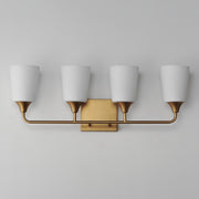 Hudson 4 Light Bath Vanity in Natural Aged Brass
