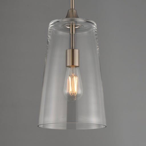 Hudson 1 Light Mini Pendant in Satin Nickel