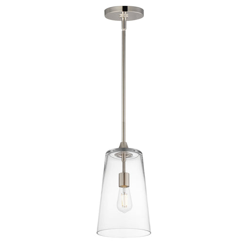 Hudson 1 Light Mini Pendant in Satin Nickel
