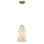 Hudson 1 Light Mini Pendant in Natural Aged Brass