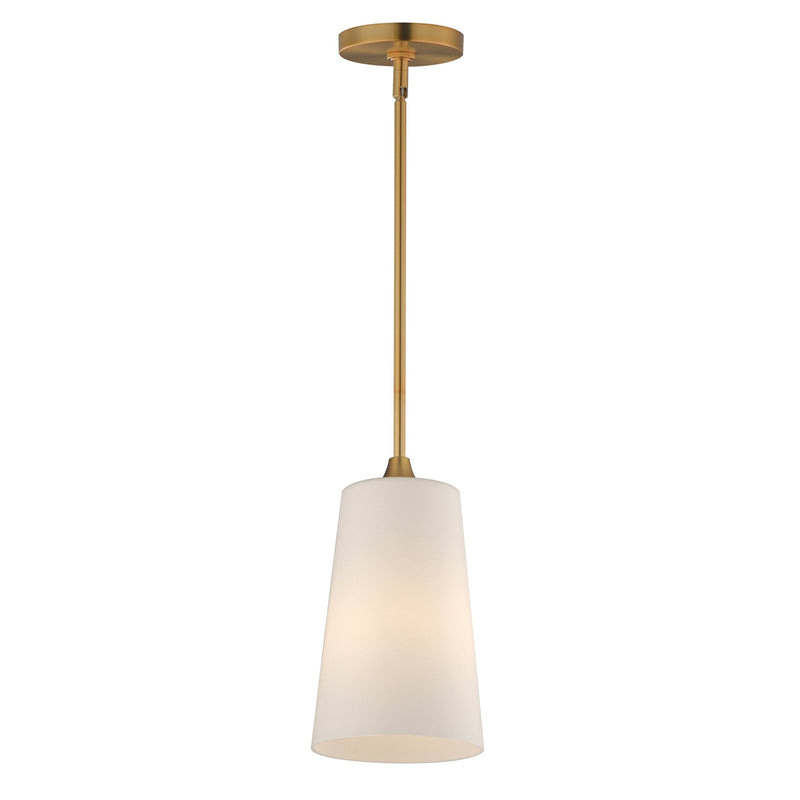 Hudson 1 Light Mini Pendant in Natural Aged Brass