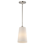 Hudson 1 Light Mini Pendant in Satin Nickel