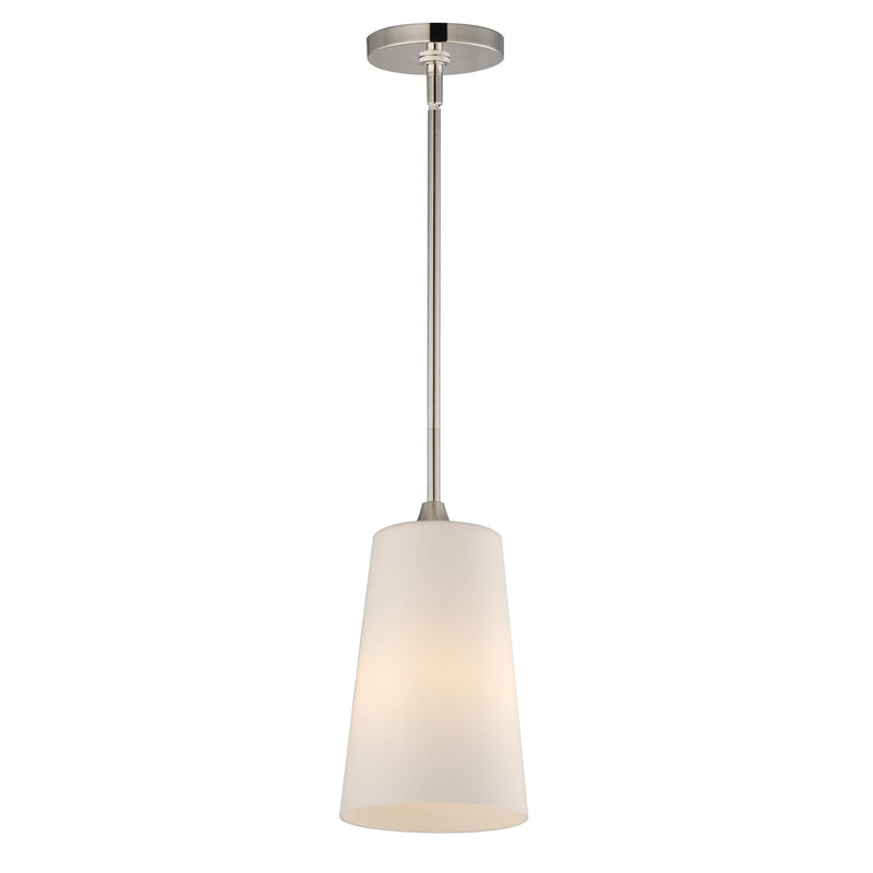 Hudson 1 Light Mini Pendant in Satin Nickel