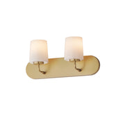 Durham 2 Light Strip Bath Vanity in Natural Aged Brass