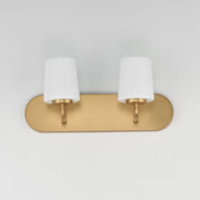 Durham 2 Light Strip Bath Vanity in Natural Aged Brass
