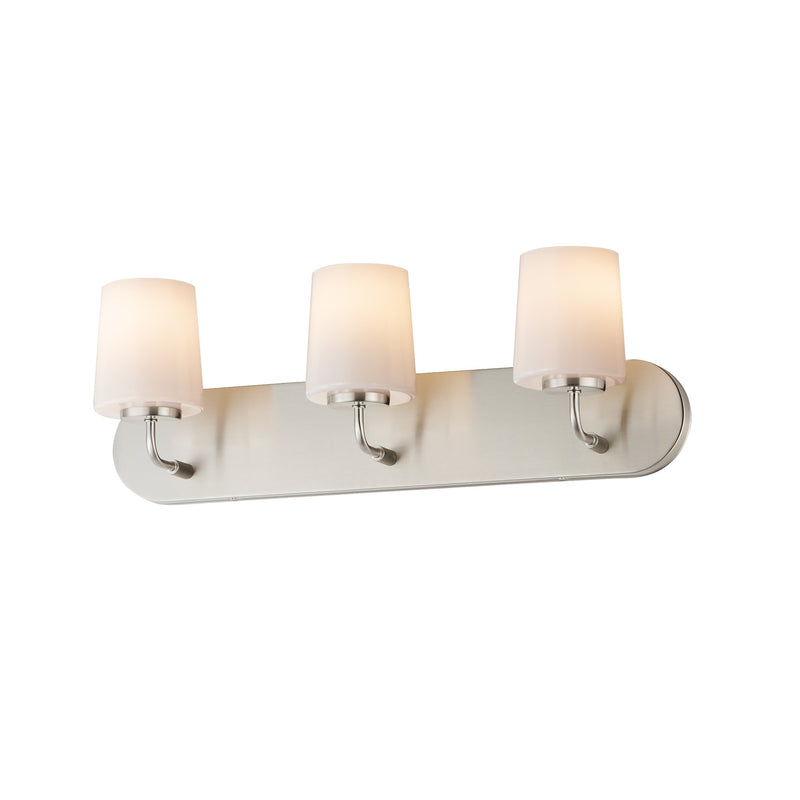 Durham 3 Light Strip Bath Vanity in Satin Nickel