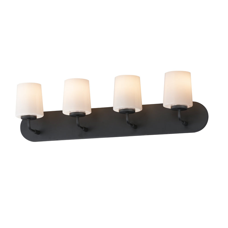 Durham 4 Light Strip Bath Vanity in Black