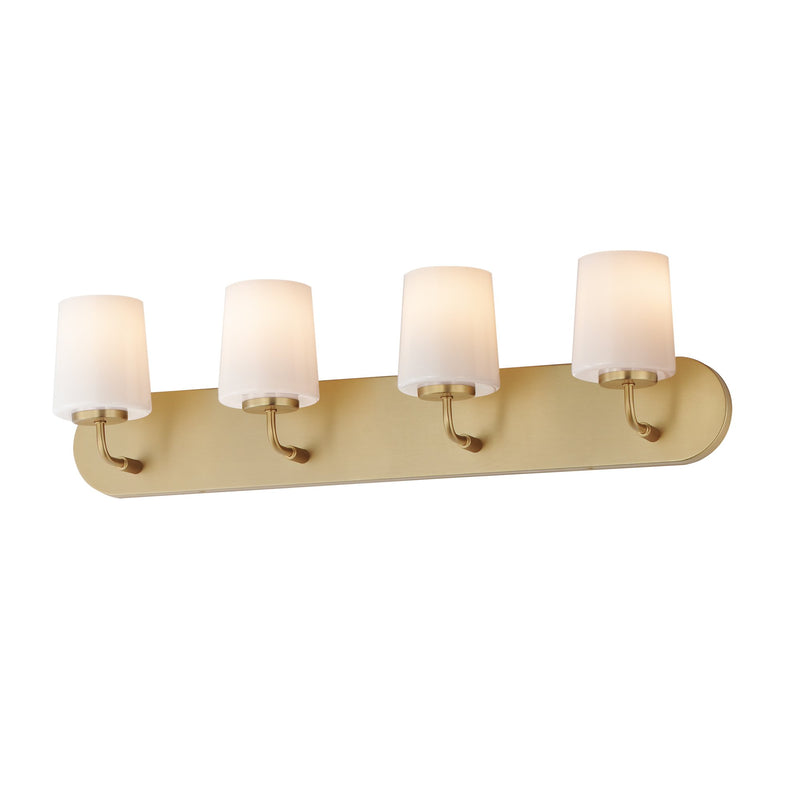 Durham 4 Light Strip Bath Vanity in Natural Aged Brass