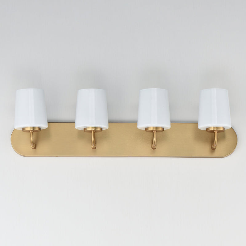 Durham 4 Light Strip Bath Vanity in Natural Aged Brass
