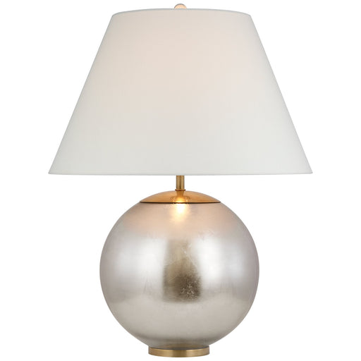 Morton Large Table Lamp in Burnished Silver Leaf
