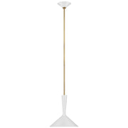 Rosetta LED Pendant in Matte White and Hand-Rubbed Antique Brass