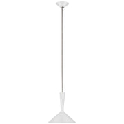 Rosetta LED Pendant in Matte White and Polished Nickel