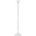 Rosetta LED Pendant in Matte White and Polished Nickel