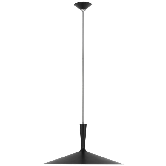 Rosetta LED Pendant in Matte Black and Polished Nickel