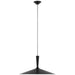 Rosetta LED Pendant in Matte Black and Polished Nickel